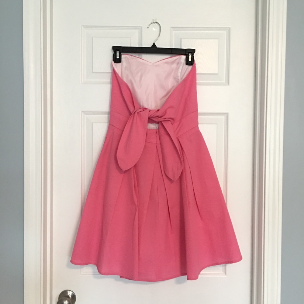 Lauren James Corbin Solid Seersucker Dress in Rose - Picture 4 of 5